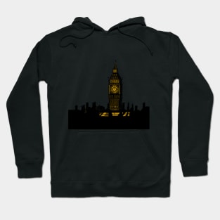 Big Ben and rooftops of London Silhouette Hoodie